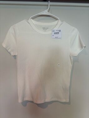Cream short sleeve top